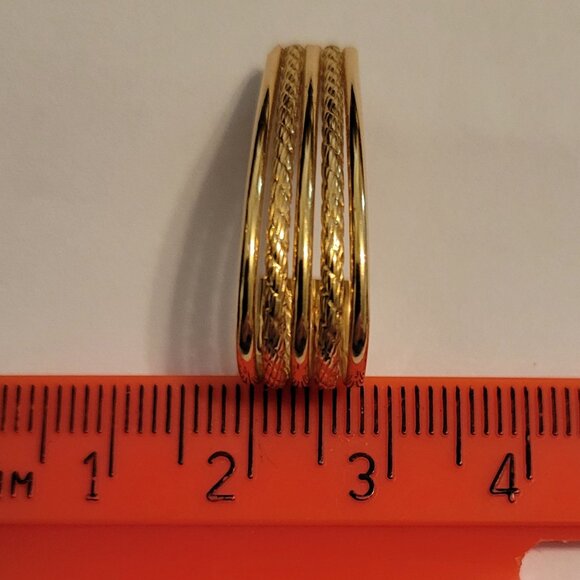 **SOLD**14K Solid Yellow Gold Vintage Filigree J Hoop Earring Jackets - Picture 5 of 8